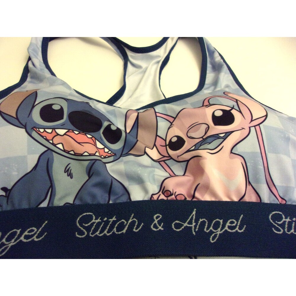 Stitch and Angel Two Piece Swimsuit Sz. XL Juniors Boy Shorts Racer Back Top New